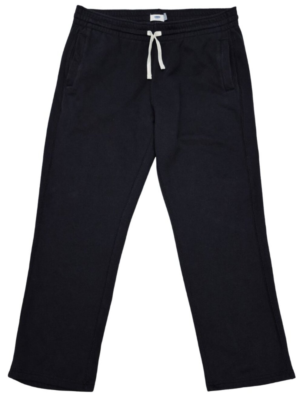 VINTAGE Y2k Old Navy Fleece Sweatpants Mens Large Black Drawstring Lounge